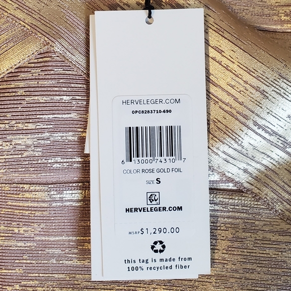 🎀NWT🎀 Herve Leger Criss Cross Off The Shoulder Bandage Dress - Picture 11 of 11